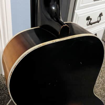 Kay Acoustic Parlor Rubber Bridge 1960s - Tobacco Burst image 10