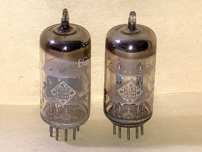 Telefunken 12AT7 ECC81 Tubes, Matched Pair, Tested image 1