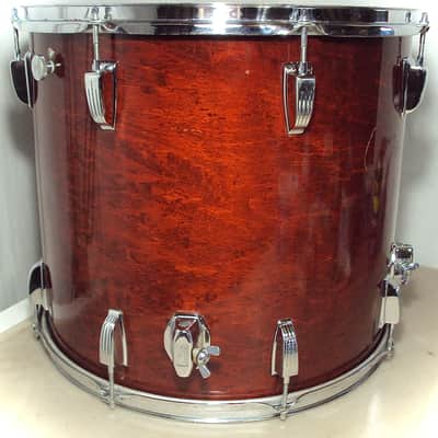 Ludwig 18" x 16" Power Factory Floor Tom Natural Red Mahogany image 5