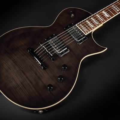 2013 ESP E-II Eclipse FM - STBLK See Thru Black | Japan Flamed Top Singlecut EMG Hot 70 Pickups 24 Extra Jumbo Frets 3.75kg | OHSC image 6