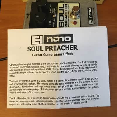 Electro-Harmonix Soul Preacher Nano Compressor / Sustainer 100% New with Manual and Original Box image 5