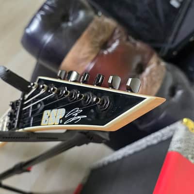ESP Alexi Laiho Sawtooth EX ANDY SNEAP Judas Priest, Sabbat, Hell! Custom Black Randy Rhoads Flying V Artist Owned Signature Guitar! Tour Stage Played! COBHC! image 10