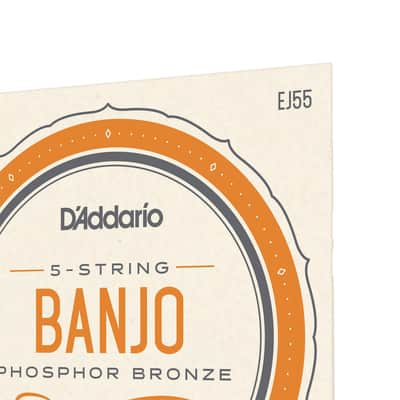 D'Addario EJ55 5-String Banjo Strings, Phosphor Bronze, Medium, 10-23 image 5