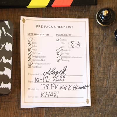 Unplayed! 2022 Gibson Custom Shop Kirk Hammett Signature 1979 Flying V Murphy Lab Aged Ebony + COA OHSC image 4