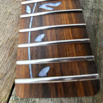 Fatboy tree of life Canadian Maple on rosewood T guitar neck stainless steel frets bone nut image 2
