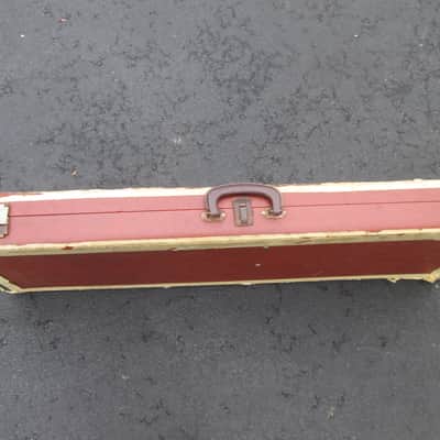 RARE Vintage '50s-60s RED HARDSHELL ELECTRIC GUITAR CASE for RESTORATION ONLY! image 2