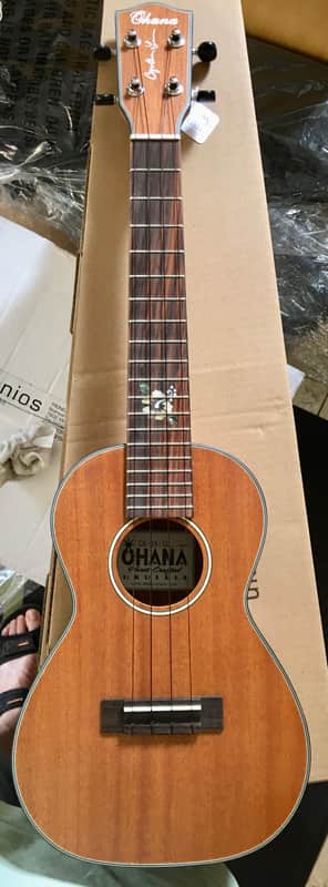Ohana CK14CL Cynthia Lin Signature Model, Mahagoni Top Back & Side mit Tasche - natur image 1