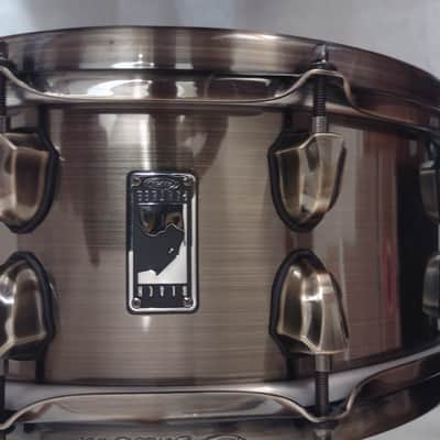 Mapex Black Panther Brass Cat 14x5.5" Brass Snare Drum with Brass Hardware - Antique Brass image 2