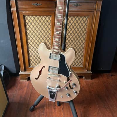 Gibson ES-335 Custom Shop 64’ reissue M2M VOS 2023 - Gold Mist image 2