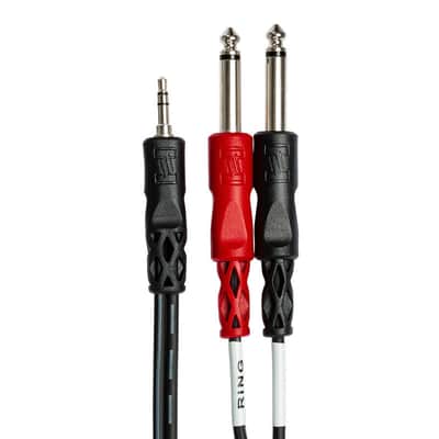 HOSA CMP-153 3' Stereo Breakout, 3.5 Mm TRS To Dual 1/4 In TS image 3