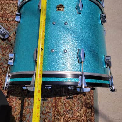 Fibes Austin-Era 16x22 Bass Drum 6-Ply Jasper Shell - Turquoise Sparkle W/ Bag (C013-43) image 19