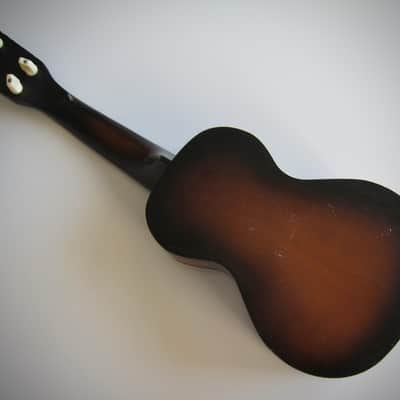 Harmony Soprano Uke Ukulele Sunburst Circa-1960s-Fancy White Stencil Paint image 10