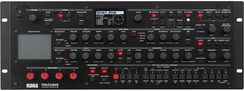 Korg Modwave MkII Module Wavetable Synthesizer 2024 - Present - Black image 1