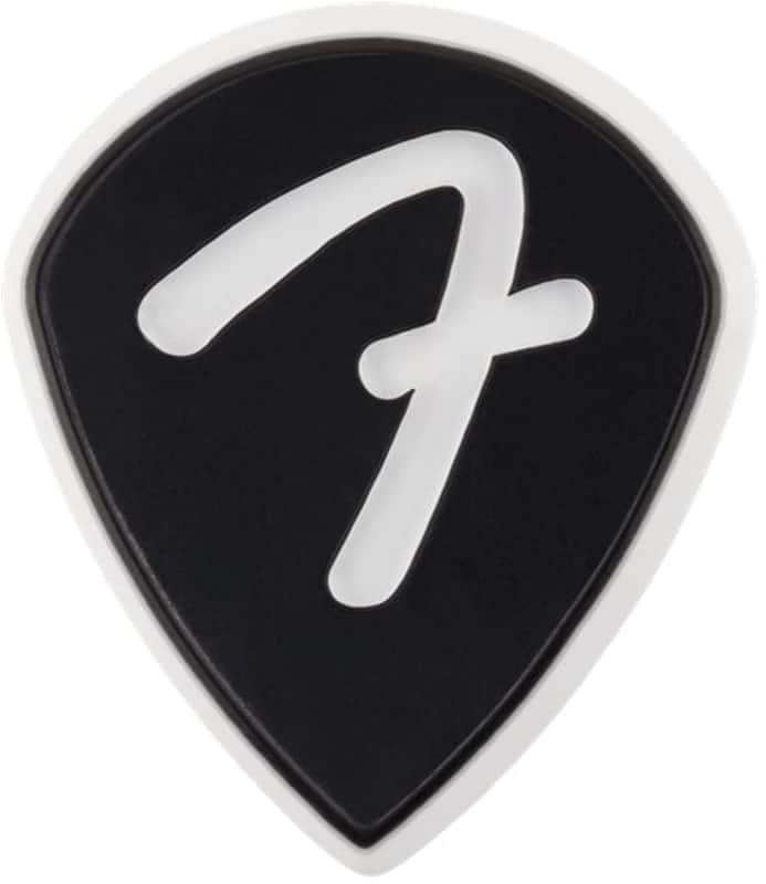 Genuine Fender F-Grip 3-Ply Guitar Picks - 551 Shape - Black - 3 PACK image 1