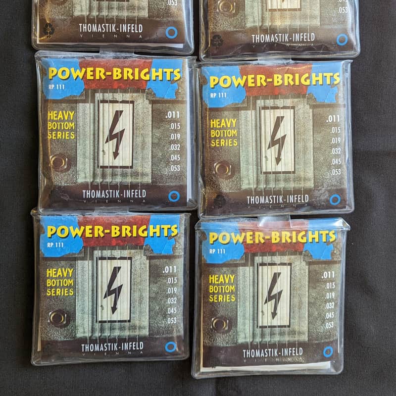 New Thomastik-Infeld Power Brights Heavy Bottom Series RP111 11-53 Electric String Lot ( 6 Sets) image 1