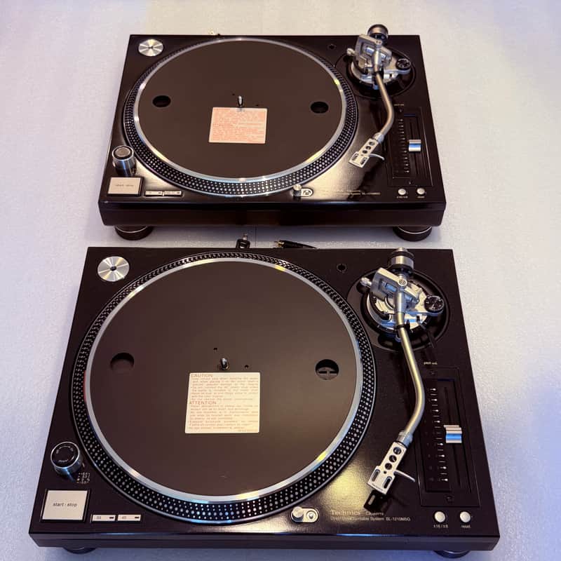 Technics SL-1210M5G Pair - Fully Restored, Matched Serials, Acc., Flight Cases image 1