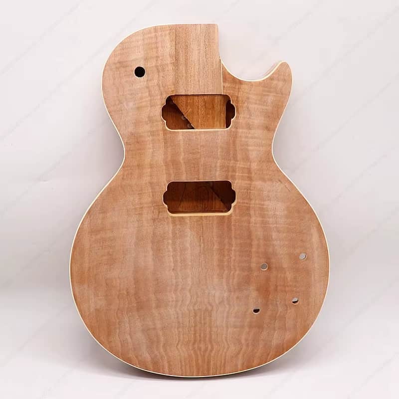 Mahogany Wood DIY Project Guitar LP Style Body with Veneer Maple Top image 1