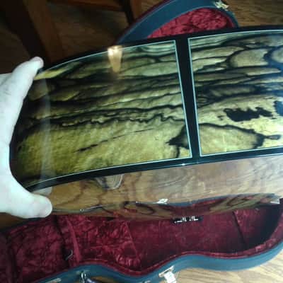 Poling Guitars Sierra 2013 Black and White Flamed Ebony image 6