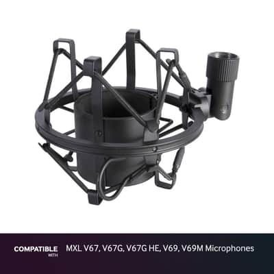 Black Shock Mount fits MXL V67, V67G, V67G HE, V69, V69M Microphones image 1
