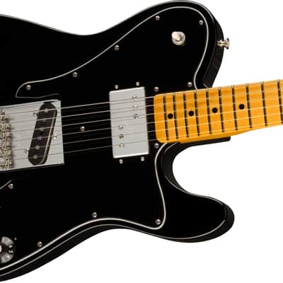 Fender American Vintage II 1977 Telecaster Custom Electric Guitar Maple Fingerboard, Black image 5