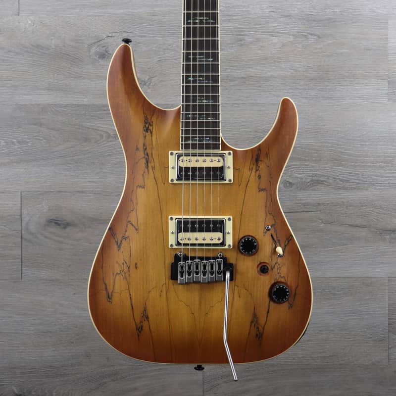 Schecter C-1 Exotic Spalted Maple 2020 - Present - Satin Natural Vintage Burst image 1