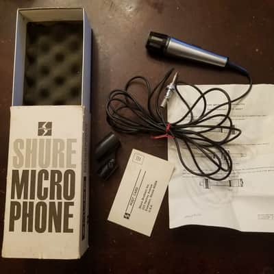 Shure Hi-Z Unidirectional Dynamic Mic 515SAC Unidyne B + Clip IOB spec sheet 1968 - black and silver image 2