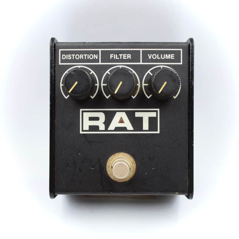 ギター Proco RAT USA LM308N ProCo RAT Made in USA LM308N No Battery Cover Distortion Guitar