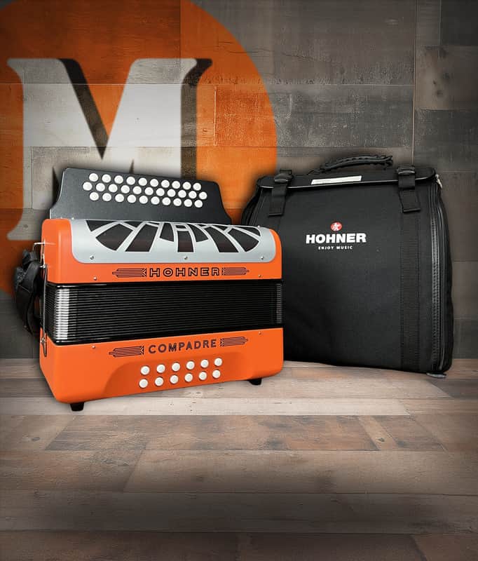 Hohner Compadre FBbEb Accordion - Orange Silver Grille w/ Gig Bag (COFO-N) image 1
