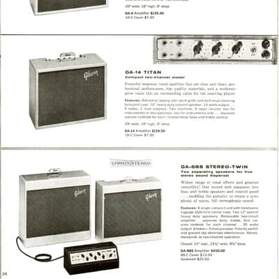 Gibson GA-88S Stereo Combo 1960 - the rarest Tweed Combo w/2 seperate Speaker Cabinets w/power head stored inside ! image 11