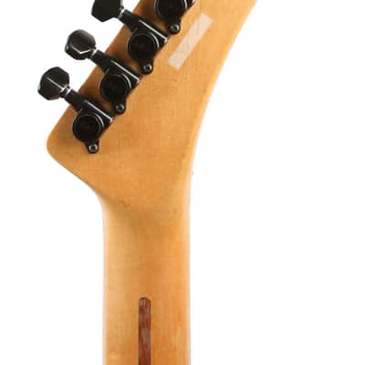 1989 ESP Kamikaze 4 IV Fluorescent Green George Lynch NAMM Model Banana Headstock image 6