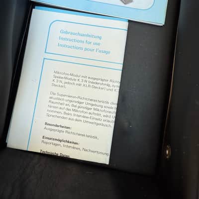 Sennheiser K3 K 3 vintage microphone with box and manual image 6