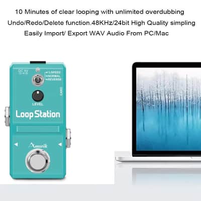 Amuzik Nano Guitar Looper Pedal – 10 Minutes Recording, Unlimited Overdub, 3 Modes, TF Card Support image 2