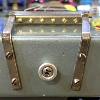 1953 Kay K-125 Stratotone "Peanut" Gloss Refinished Teal Green Electric Guitar with Vox Hardshell Case image 5