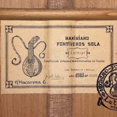 Maximiano Fontiveros flamenco guitar 1983 - handmade guitar with amazing traditional  flamenco sound - check video! image 12