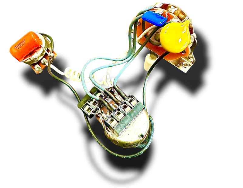 Deluxe Anderton Modified 5 way with Series Taming Caps Solderless Wiring Harness for 2 pickup guitars - Strat Style or Tele!!!!!  NEW image 1