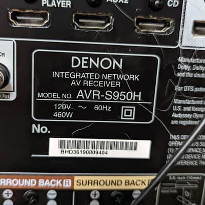 Denon AVR-S950H Receiver, 7.2 Channel (185W X 7) - 4K Ultra HD Home Theater w/ Box & Accessories image 12