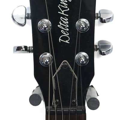 2010 Oscar Schmidt by Washburn Delta King OE-30/BK Hollowbody Electric Guitar - Black Beauty image 3