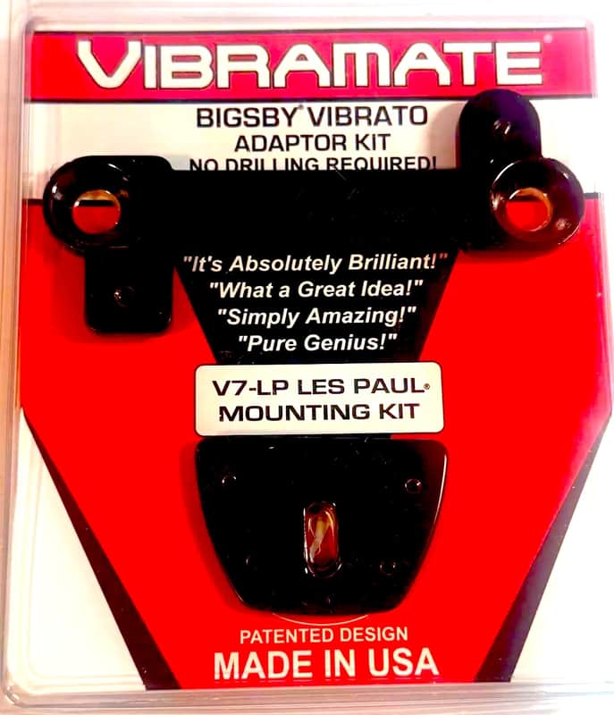 NEW! Vibramate V7 BLACK 4 Bigsby B7-B EZ 6" Mount Kit 4 Les Paul Guitars image 1
