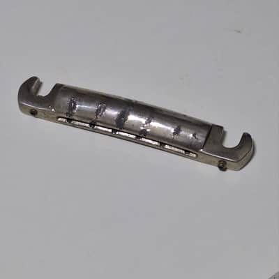 Original 1950s Gibson Les Paul Featherlight Aluminum Wraparound Stop Tail Piece - 1.1 oz - image 3