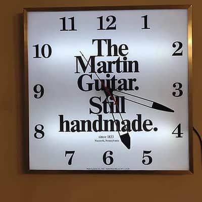 1960's Style Martin Guitars Dealer Light Up Clock Killer Cool Man Cave/Garage Accessory image 4