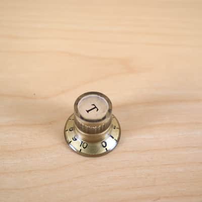 1960's Univox Teisco Guyatone Conrad - Single Gold Tone Guitar Knob image 6