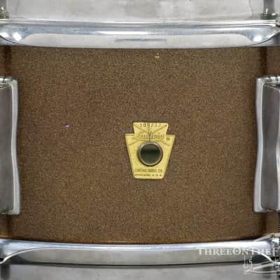 1965 Ludwig Bronze Mist Jazz Festival Snare Drum Keystone :  5 x 14 image 10
