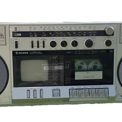 SILVER SVT 45L Rare Vintage Cassette Deck +TV Boombox Retro SHIN-SHIRASUNA Japan image 1
