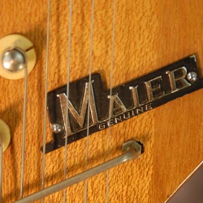 Maier by Guyatone Two Pickup Mirror'd Pickguard Solid Body Original Case 1960's Sunburst image 6