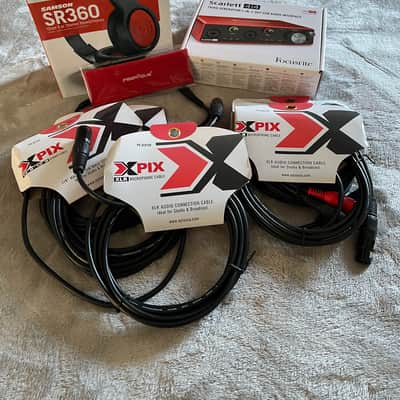 Focusrite Focusrite Scarlett 4i4 4-in 4-out USB Audio Interface (3rd Generation) + Xpix SR360 Over-Ear Dynamic Headphones, Cables and Accessories image 2