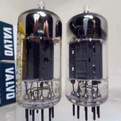 PAIR OF VALVO ECC83 LONG PLATES mC1 D8E 1958 image 2