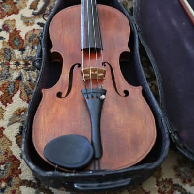Vintage Violin with Case and Bow Full Sized image 4