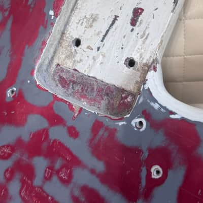 Fender Jazz Bass BODY 1962/63 w/ Original Neck Plate  - Candy Apple Red image 3