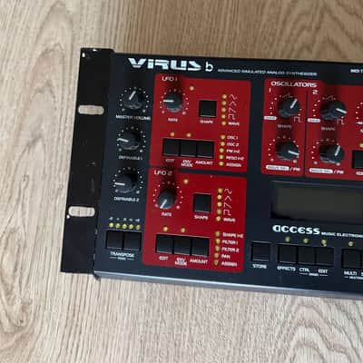 Access Virus B Desktop Digital Synthesizer 1999 - 2002 - Black / Red image 5