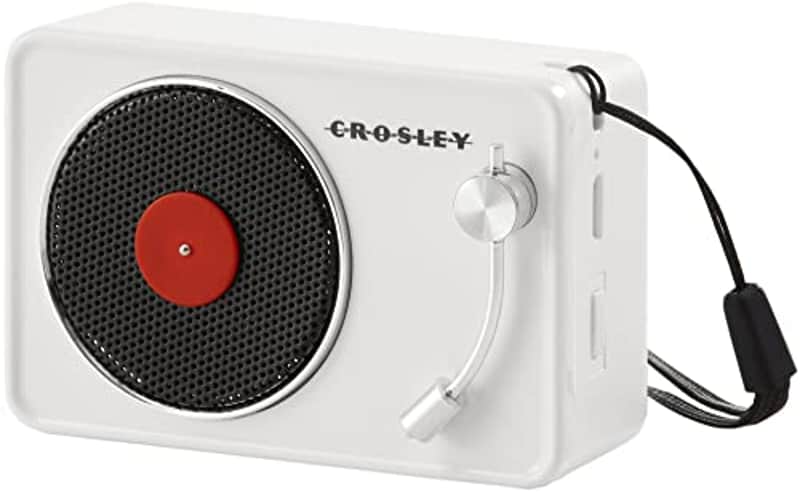 Crosley CR3029A-WH Portable Mini Turntable Bluetooth Speaker, White image 1